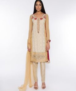 Semi Formal Suit Gold/ Maroon ANFR-285GM