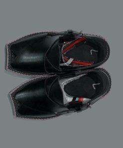 Imran Khan Style Black Kaptaan Chappal, KAP2001BLK