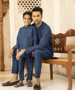 Boys 2Pc Kurta Trousers Blue Suit Imist-28Bl 4 Blue28B