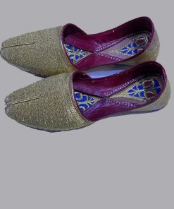 Gold Tilla Traditional Khussa, Shoes, Imks108Gld 4 Goldtilla9A