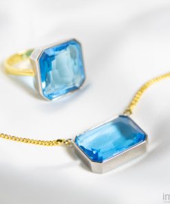 Ocean Blue Gem Drop Necklace, Two-Tone 5 Group3Copy C6Ab2E18 8Ec1 4Dba 94C8 B5Eaadb186D2