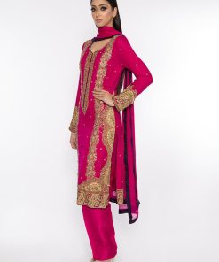 Hsy Formal Outfit Hot Pink Dress Hsyf-844Hp 4 Hsyhotpinka