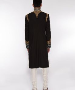 Hsy Black Angrakha Sherwani Shys-187Ba 6 Hsywrapb