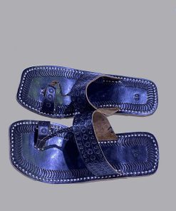 Black Colour Kolhapuri Chappal, Kohl2007Blk 4 Kohlapuriblka