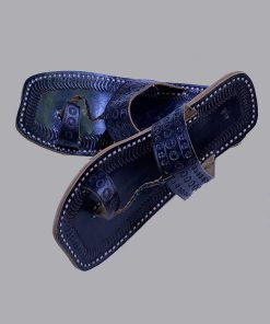 Black Colour Kolhapuri Chappal, Kohl2007Blk 5 Kohlapuriblkb
