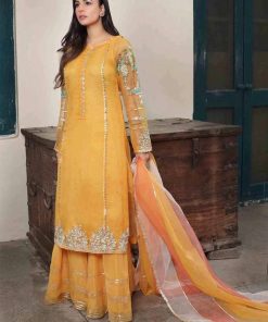 IMANI LUXURY PRET EVENING WEAR OUTFIT - SAFFRON IMHEM20221S