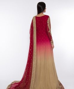 Bridal Dress /Gown Skirt Dupatta Mbex-047Mg 7 Mbgold Redbridal