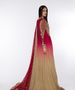 Bridal Dress /Gown Skirt Dupatta Mbex-047Mg 6 Mbgold Redbridalc