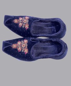 Black Velvet Groom Khussa, Shoes, Mnks105Blk 5 Mnblkmulti10A