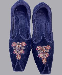 Black Velvet Groom Khussa, Shoes, MNKS105BLK