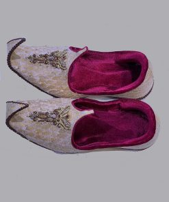 Gold Jamawar Groom Khussa, Shoes, Mnks101Gld 4 Mngold10A