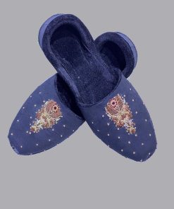 Black Raw Silk Groom Khussa, Shoes, Mnks103Blk 5 Mnrmulti8B