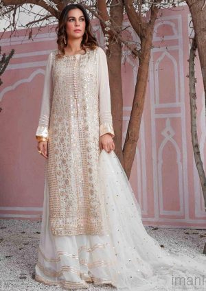 OFF-WHITE SHARARA OUTFIT EVENING WEAR IMSTRA20213W