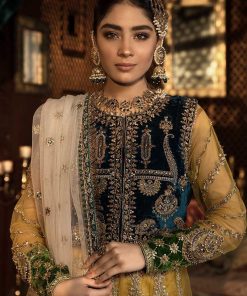 Mehndi Collection Mustard &Amp; Green Outfit Mbfx-852Yg 4 D 000 Closeup