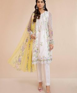 MARIA.B SUMMER LAWN SUIT WHITE MBDS-2203AW