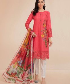 MARIA.B SUMMER LAWN SUIT TANGERINE MBDS-2207AT
