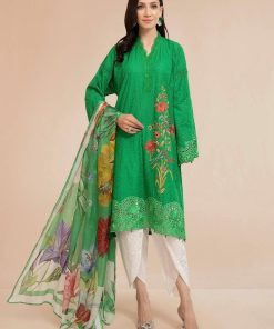 MARIA.B SUMMER LAWN SUIT GREEN MBDS-2207BG