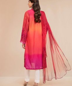 Maria.b Summer Lawn Suitp Orange/Magenta Ombré Mbds-2209Bo 6 Ds 2209 Bc.imanistudio.com