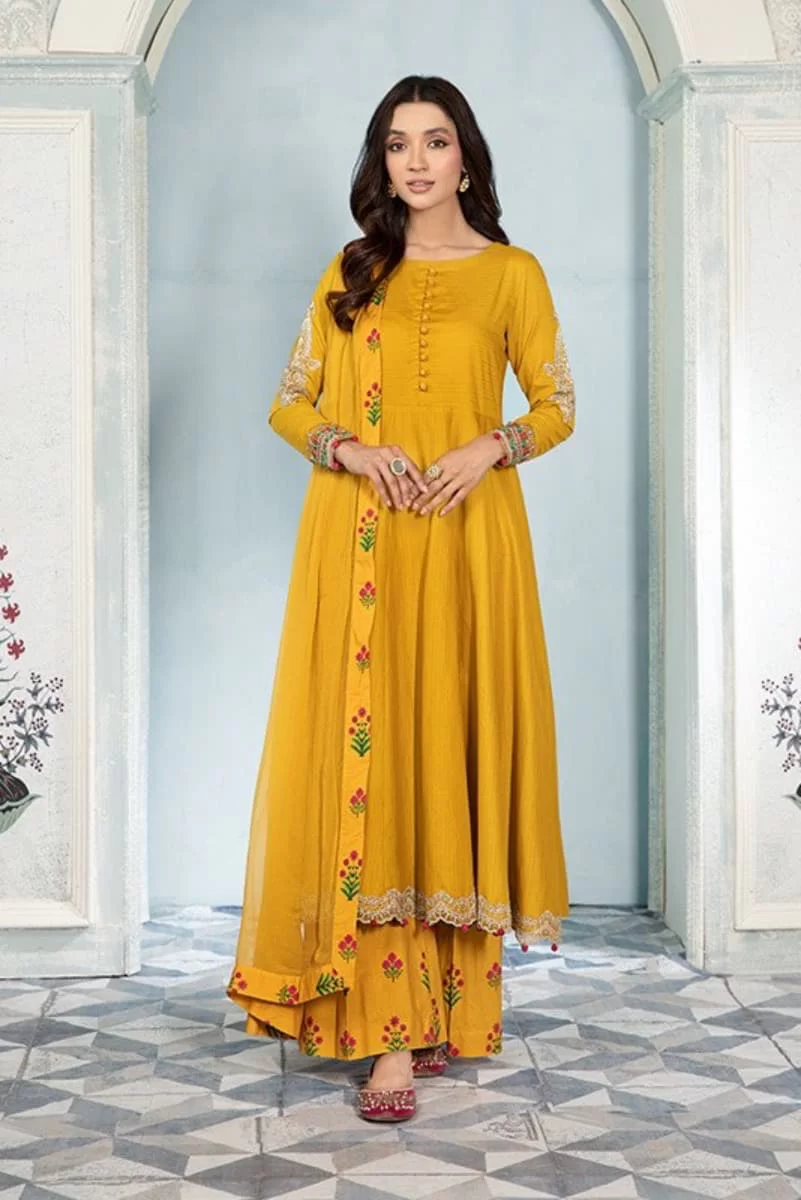 Mariab Casual Wear Suit Yellow Mbdw-Ea22-08Y