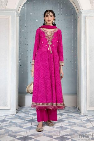 Maria.b Casual Wear Dress Suit Fuchsia Pink Mbdw-Ea22-14Fp