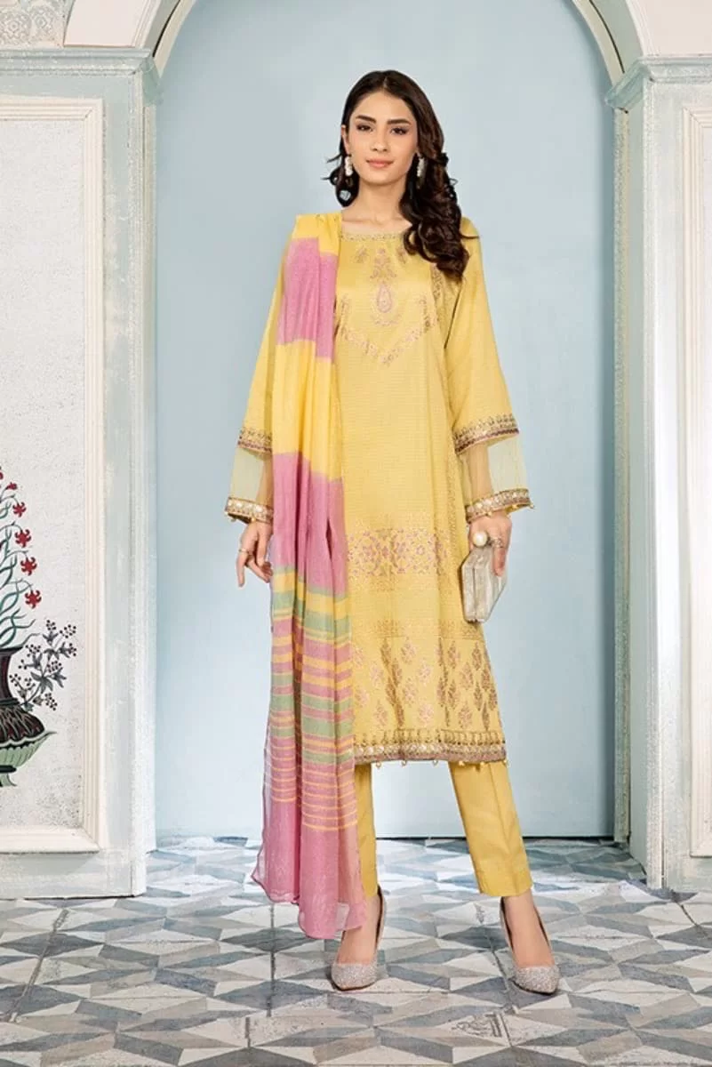 Mariab Casual Wear Suit Yellow Mbdw-Ea22-44Y