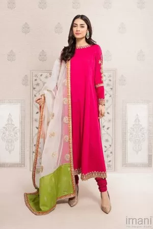 MARIAB CASUAL WEAR SUIT HOT PINK MBDW-EF22-18HP