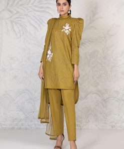 Maria.b Casual Wear Trousers Suit Olive Green Mbdw-Pf22-01Og 7 Dw Pf22 01 Green Imanistudio.com 1
