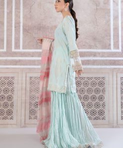 Maria.b Casual Wear Gharara Suit Pastel Blue Mbdw-Pf22-11Pb 5 Dw Pf22 11 Blued Imanistudio.com 1