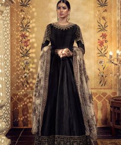 Maria B Wedding Wear Black Dress MBFX-8331B