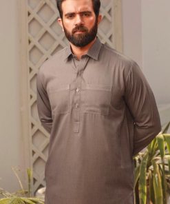 2Pcs Men’s Wear Shalwar Kameez Jashan Imist01-Graphite 6 Ist 01 Graphitea