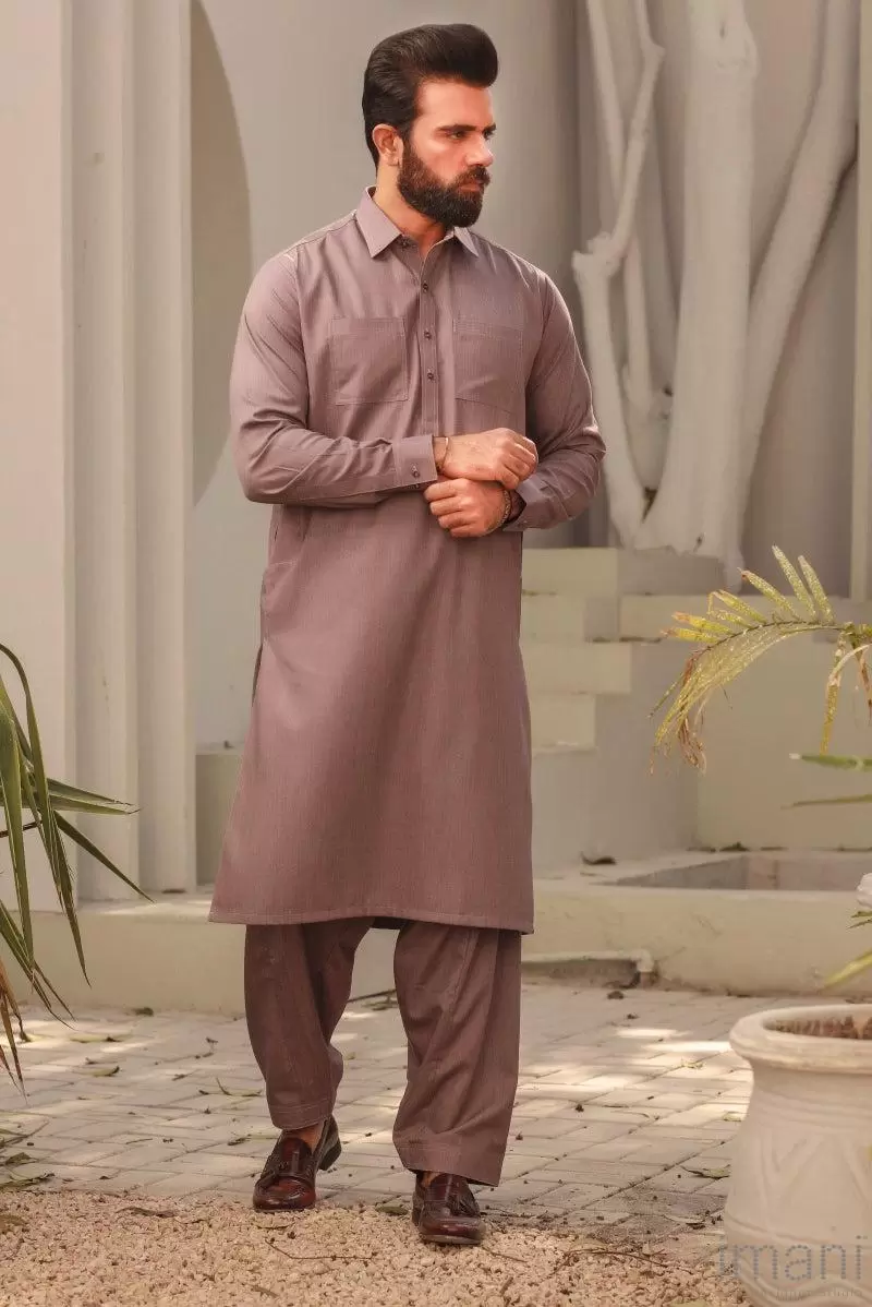 2Pcs Men'S Wear Shalwar Kameez Jashan Imist01-Plum