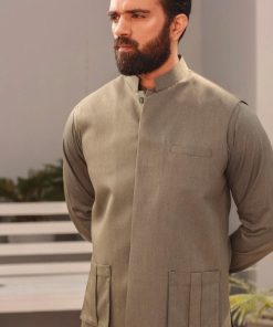 3Pcs Men’s Shalwar Kameez Vintage Imist02-Olive Green 6 Ist 02Green