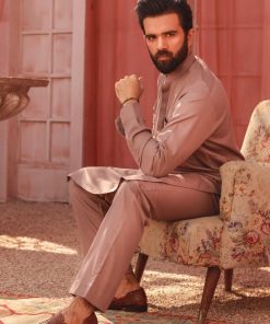 2Pcs Men’s Wear Shalwar Kameez T Karvaan Imist03-Mocha 7 Ist 03 Biscuitc
