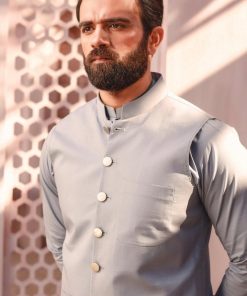 3Pcs Men’s Shalwar Kameez Wasf Imist04-Silver Grey 10 Ist 04Silver.imanistudio.com