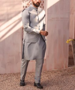 3Pcs Men’s Shalwar Kameez Wasf Imist04-Silver Grey 7 Ist 04Silverb.imanistudio.com