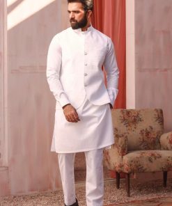3Pcs Mens Shalwar Kameez Wasf Imist04-White 7 Ist 04Whiteb.imanistudio.com