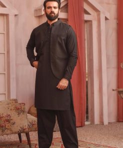 3Pcs Men’s Shalwar Kameez Silver Star Imist05-Black 9 Ist 05Black.imanistudio.com
