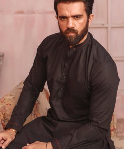 3Pcs Men’s Shalwar Kameez Silver Star Imist05-Black 13 Ist 05Blacke.imanistudio.com