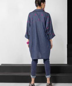 Casual Wear Tunic/ Shirt Blue Mb-Ss21-183D 6 Mb Ss21 183 Bluec