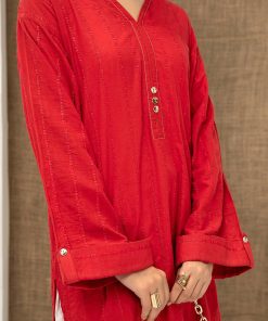 Casual Wear Tunic/ Shirt Red Mb-Ss21-284R 7 Mb Ss21 284 Redd