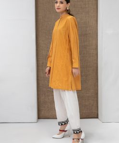 Casual Wear Tunic/ Shirt Mustard Mb-Ss21-287M 3 Mb Ss21 287 Mustardb