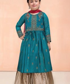 MARIA.B KID'S WEAR TEAL BLUE OUTFIT MBMKS-EF22-226AT