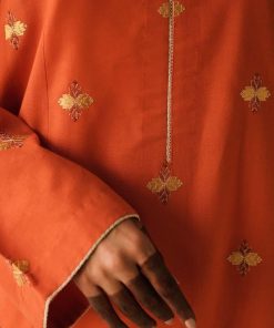 Zara Shahjahan Basic Cotton Kurta Orange Zszkt-1159 8 Zkt 1159C Imanistudio.com 1