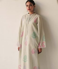 Zara Shahjahan Basic Cotton Kurta Aqua Zszkt-1162 7 Zkt 1162A Imanistudio.com 1