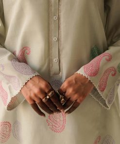 Zara Shahjahan Basic Cotton Kurta Aqua Zszkt-1162 8 Zkt 1162B Imanistudio.com 1