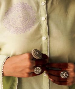Zara Shahjahan Basic Cotton Kurta Pastel Green Zszkt-1163 7 Zkt 1163A Imanistudio.com 1