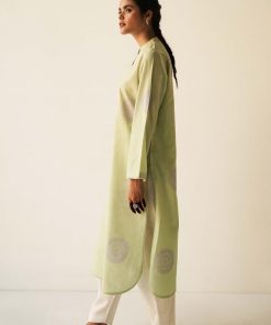Zara Shahjahan Basic Cotton Kurta Pastel Green Zszkt-1163 10 Zkt 1163C Imanistudio.com 1