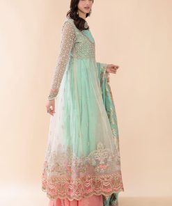 Maria.b Evening Wear Mbroidered Suit White Aqua &Amp; Peach Mbds-2408 Wp 5 Bds 2408 Pearl White Peach And Aquab Imanistudio.com