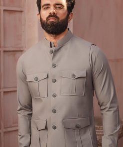 Men’s Wear Poly / Viscous Waistcoat EMIR IMIST07W-Mid Grey