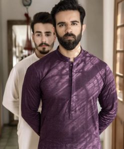 1Pc Men’s Wear Schiffili Cotton Kurta Imist15-Plum 7 1Pc Men’s Wear Schiffili Cotton Kurta Imist15-Plum